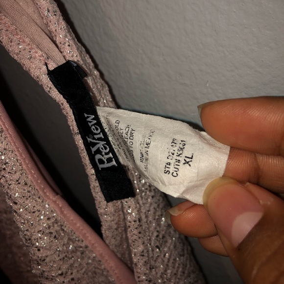 Light Pink Sparkly Backless Dress - Picture 3 of 3